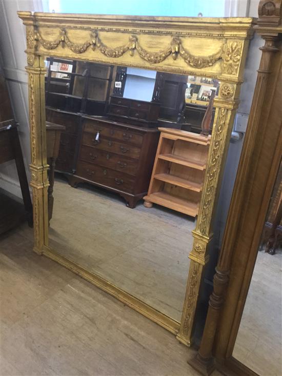 Gilt overmantel mirror